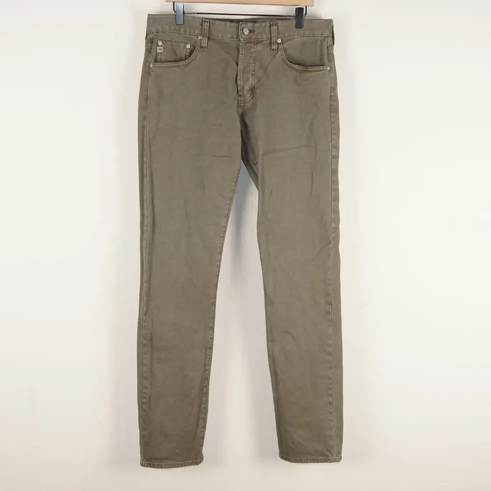 Adriano Goldschmied AG Kurabo Selvage Tellis Modern Slim Brown Jeans 32 x 34